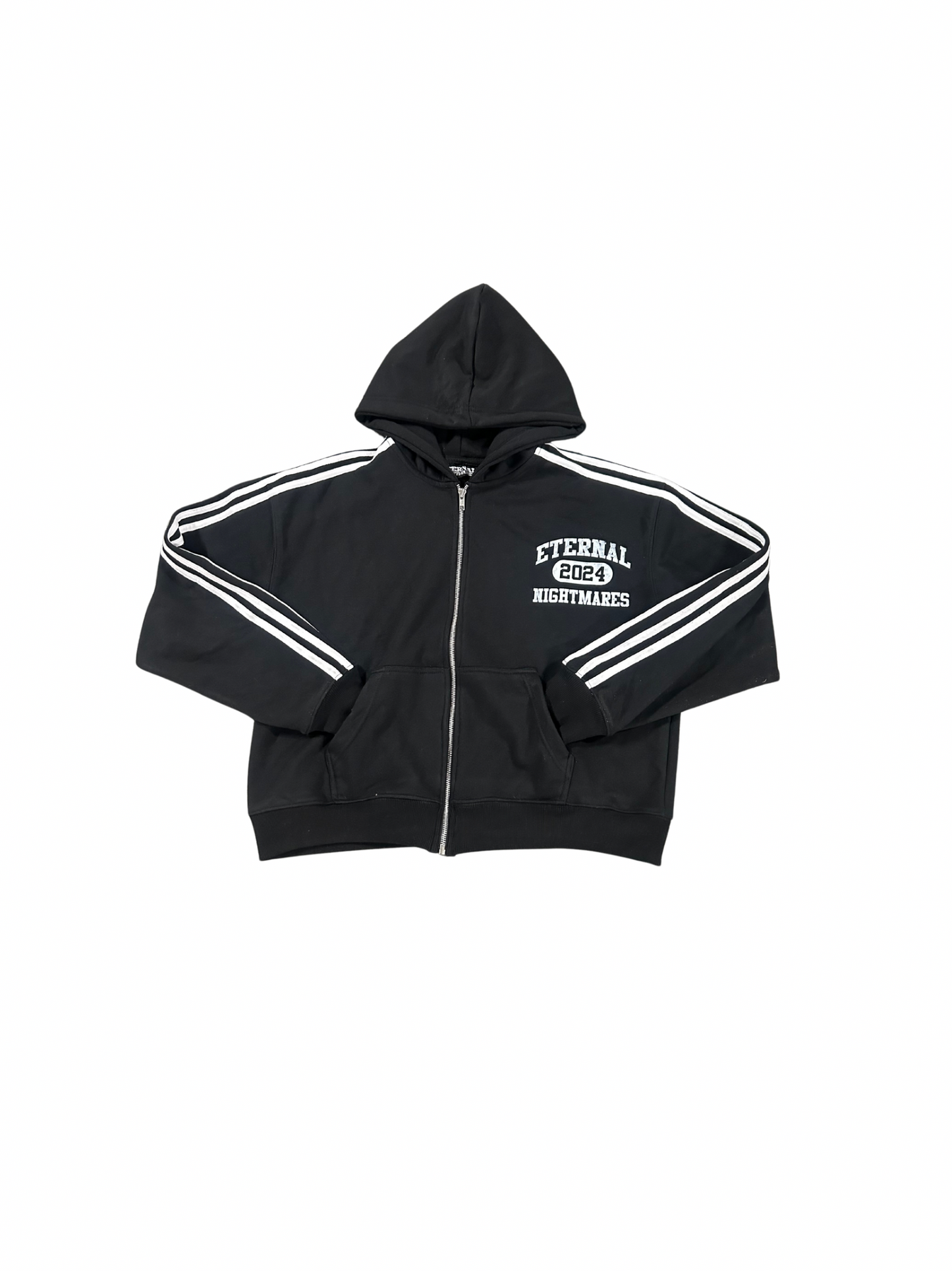 Eternal Nightmares Black & White Striped Jacket