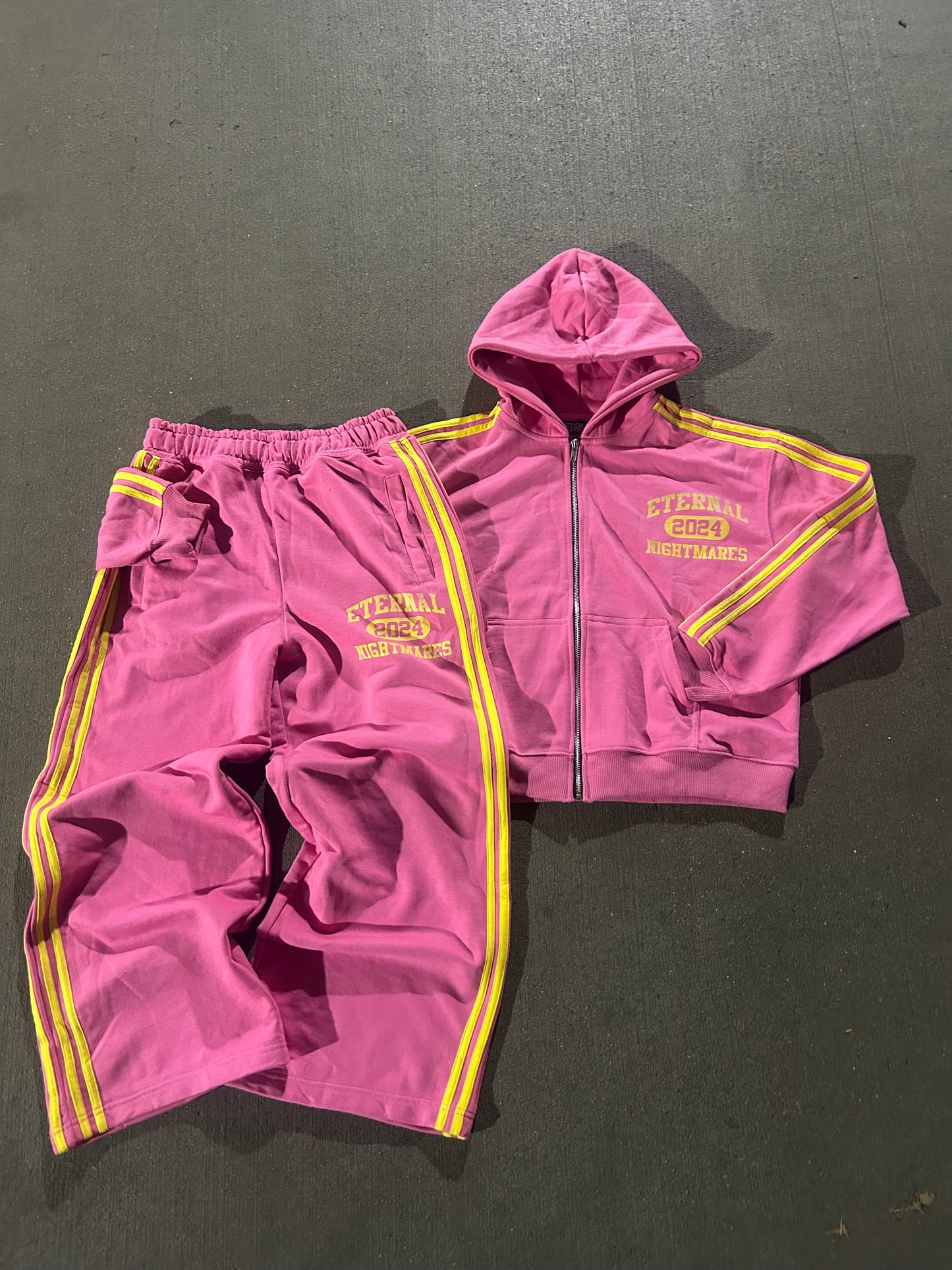 Eternal Nightmares Pink & Yellow Striped Jacket