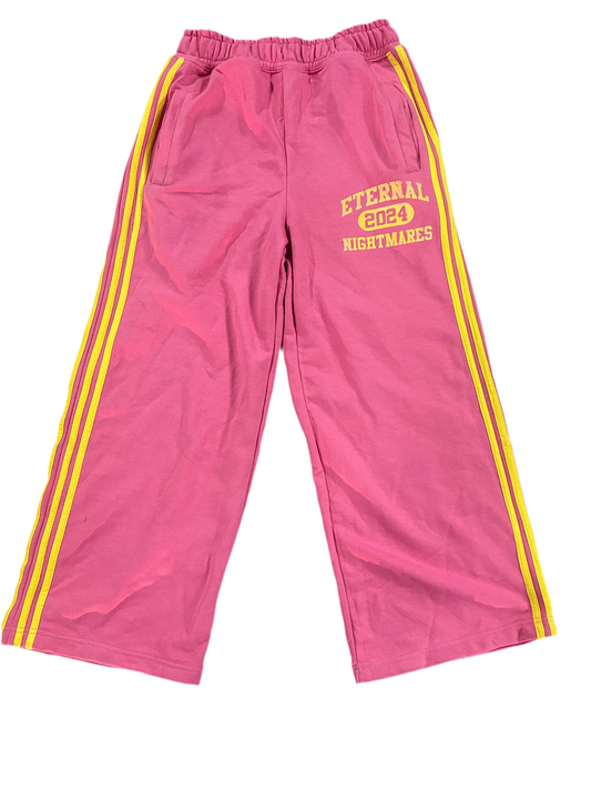 Eternal Nightmares Pink And Yellow Striped Sweatpants