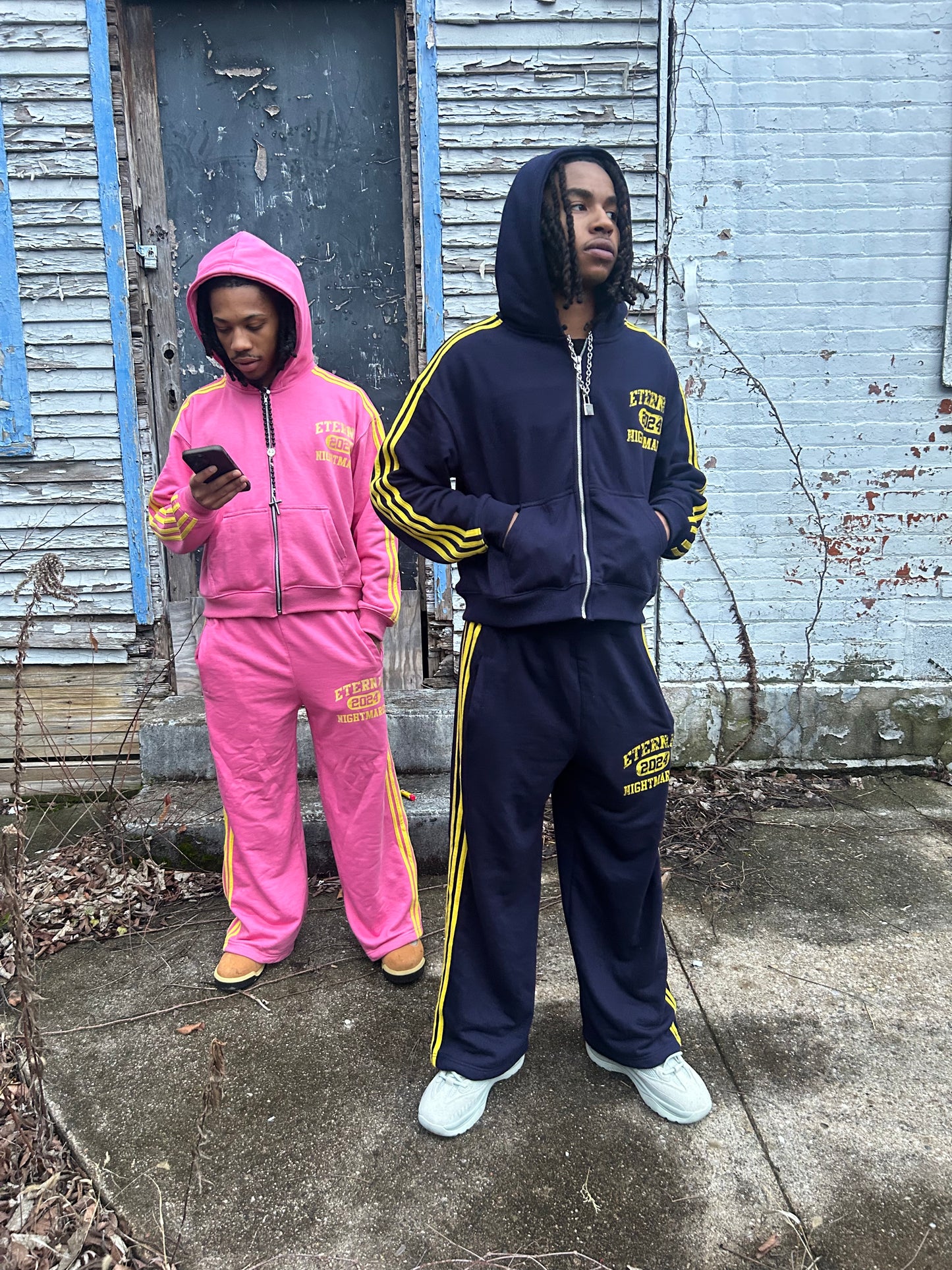 Eternal Nightmares Blue And Yellow Striped Jacket