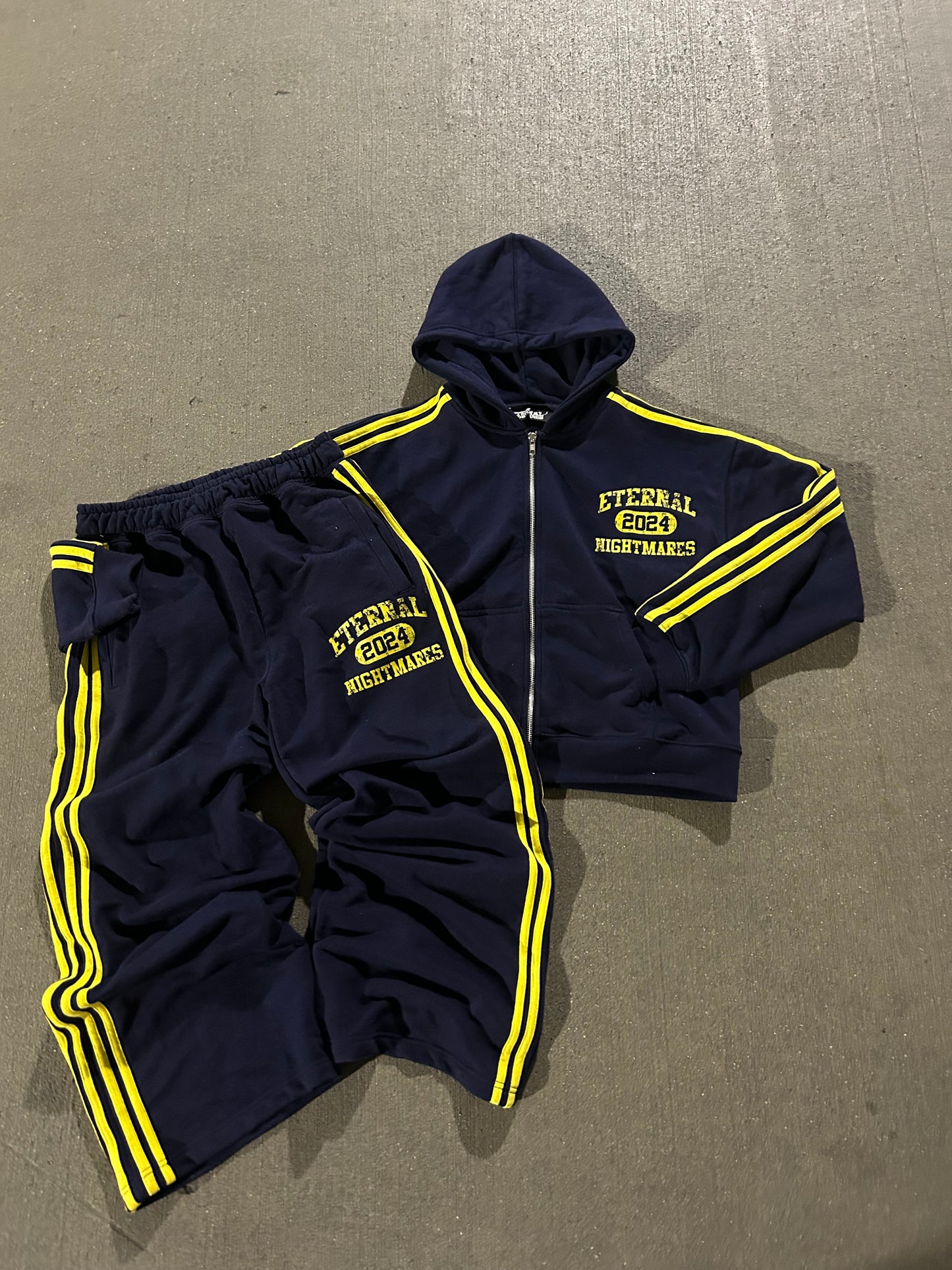 Eternal Nightmares Blue And Yellow Striped Jacket