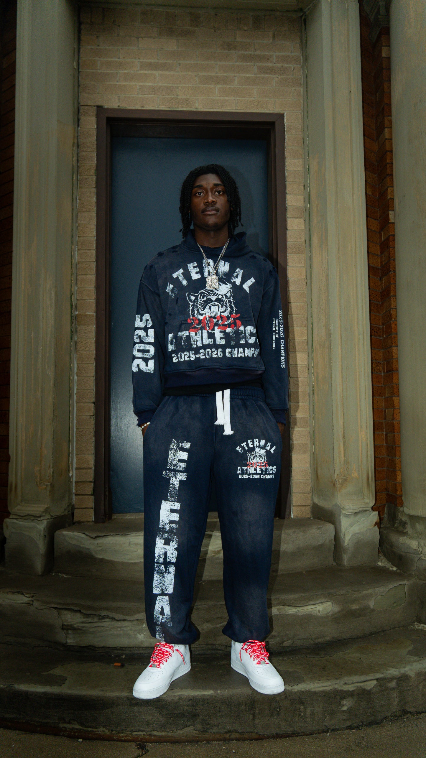 Navy Blue "Eternal Athletics" Sweatpants