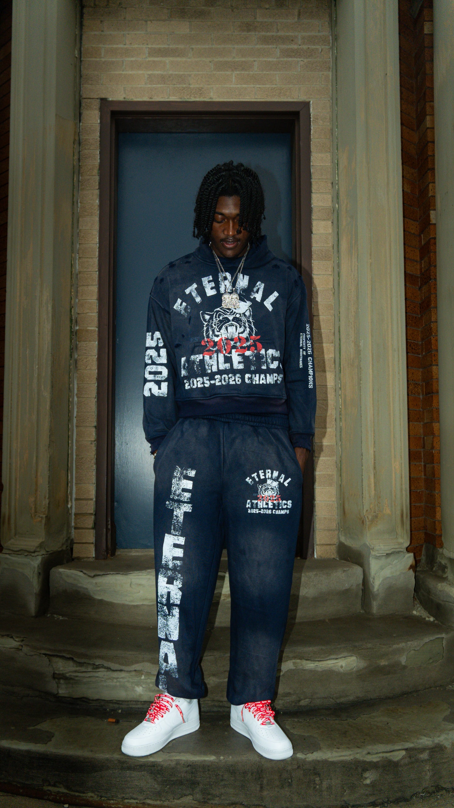 Navy Blue "Eternal Athletics" Sweatpants