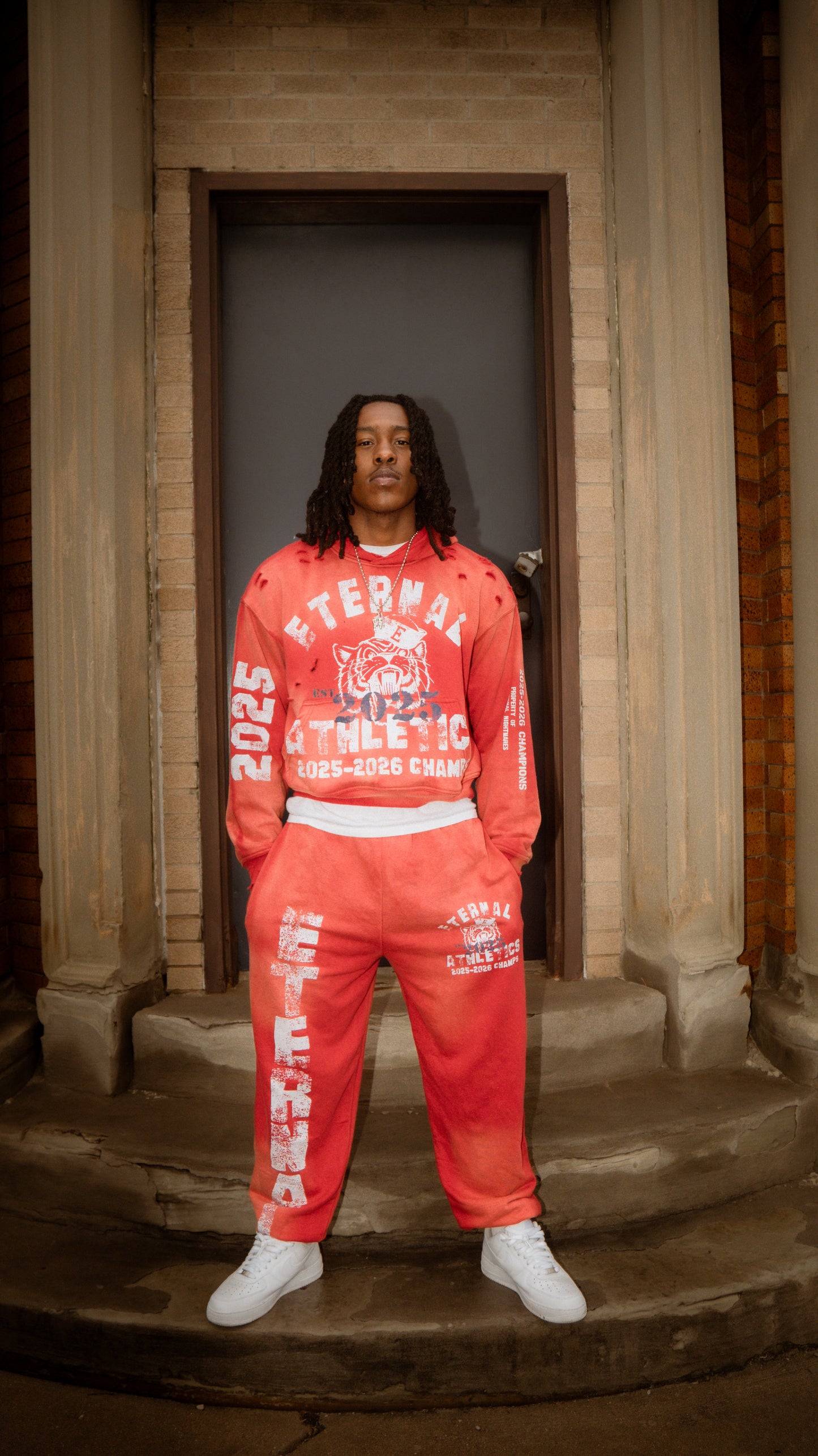 Red "Eternal Athletics" Hoodie