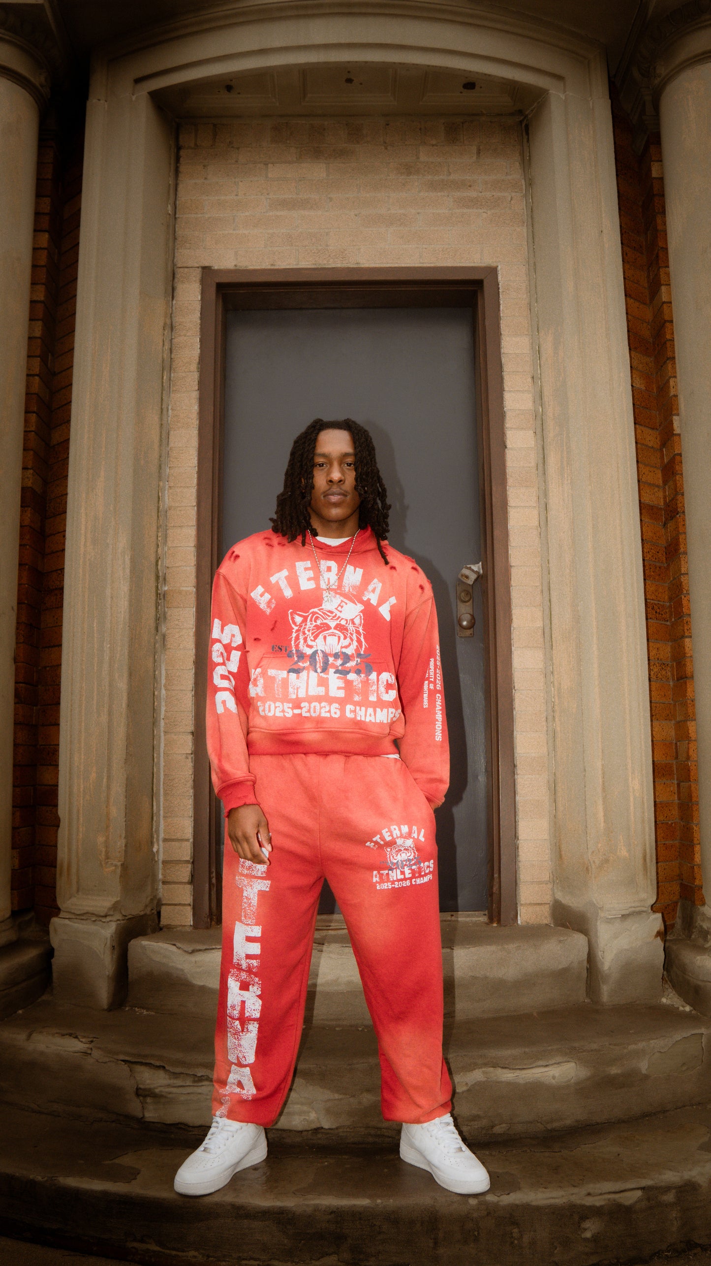 Red "Eternal Athletics" Hoodie