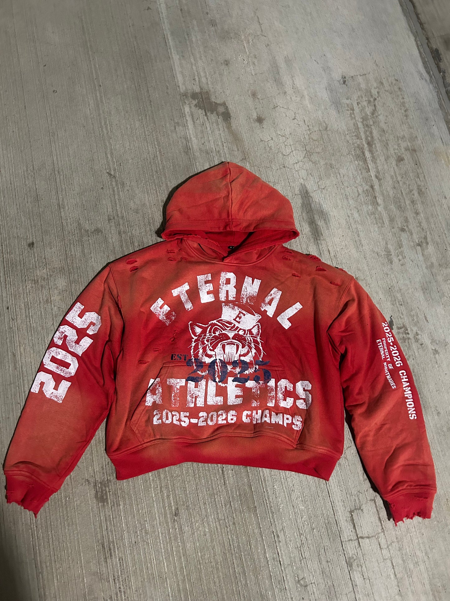 Red "Eternal Athletics" Hoodie