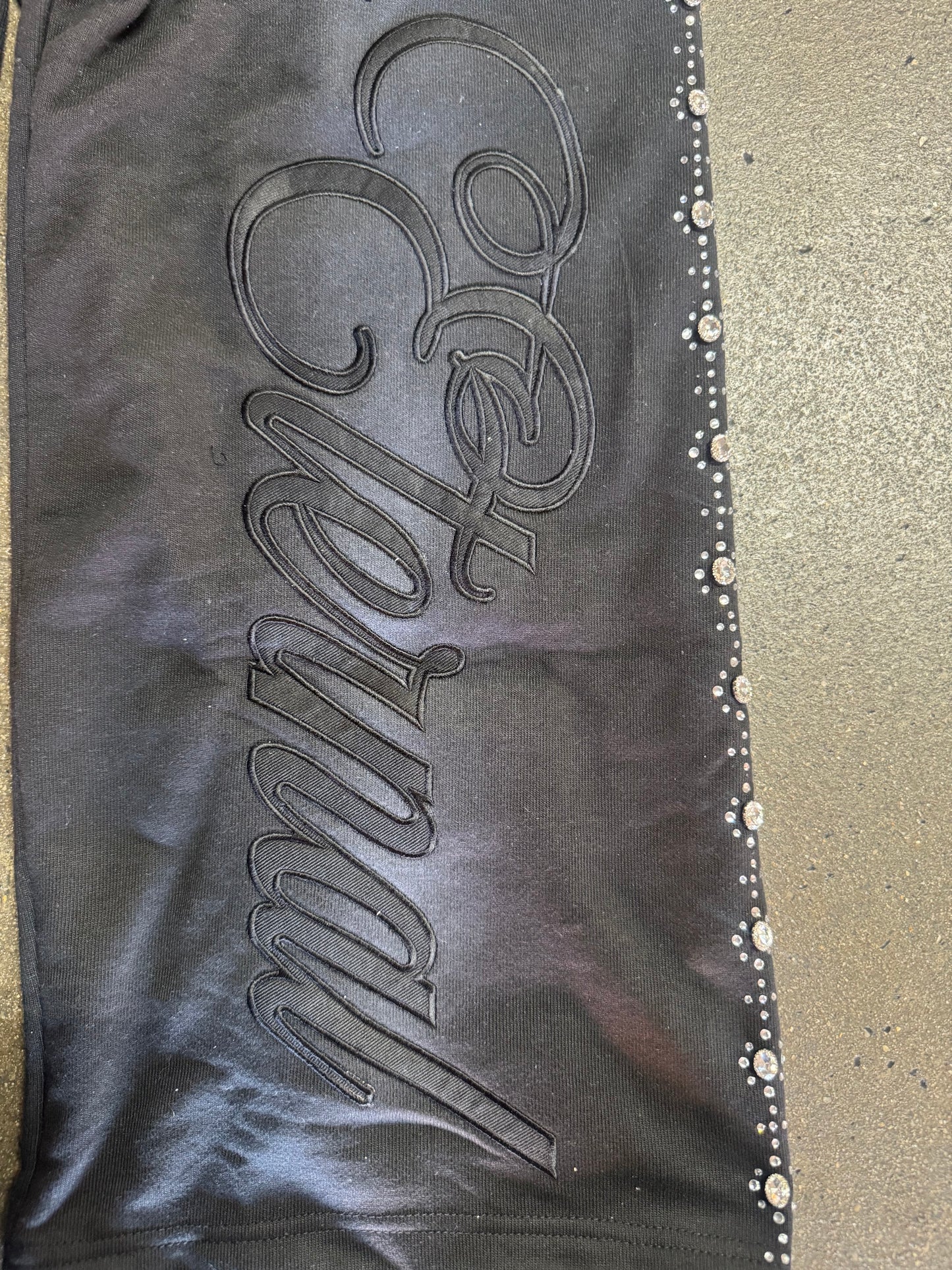 Black "ETERNAL" Oversized Sweatpants