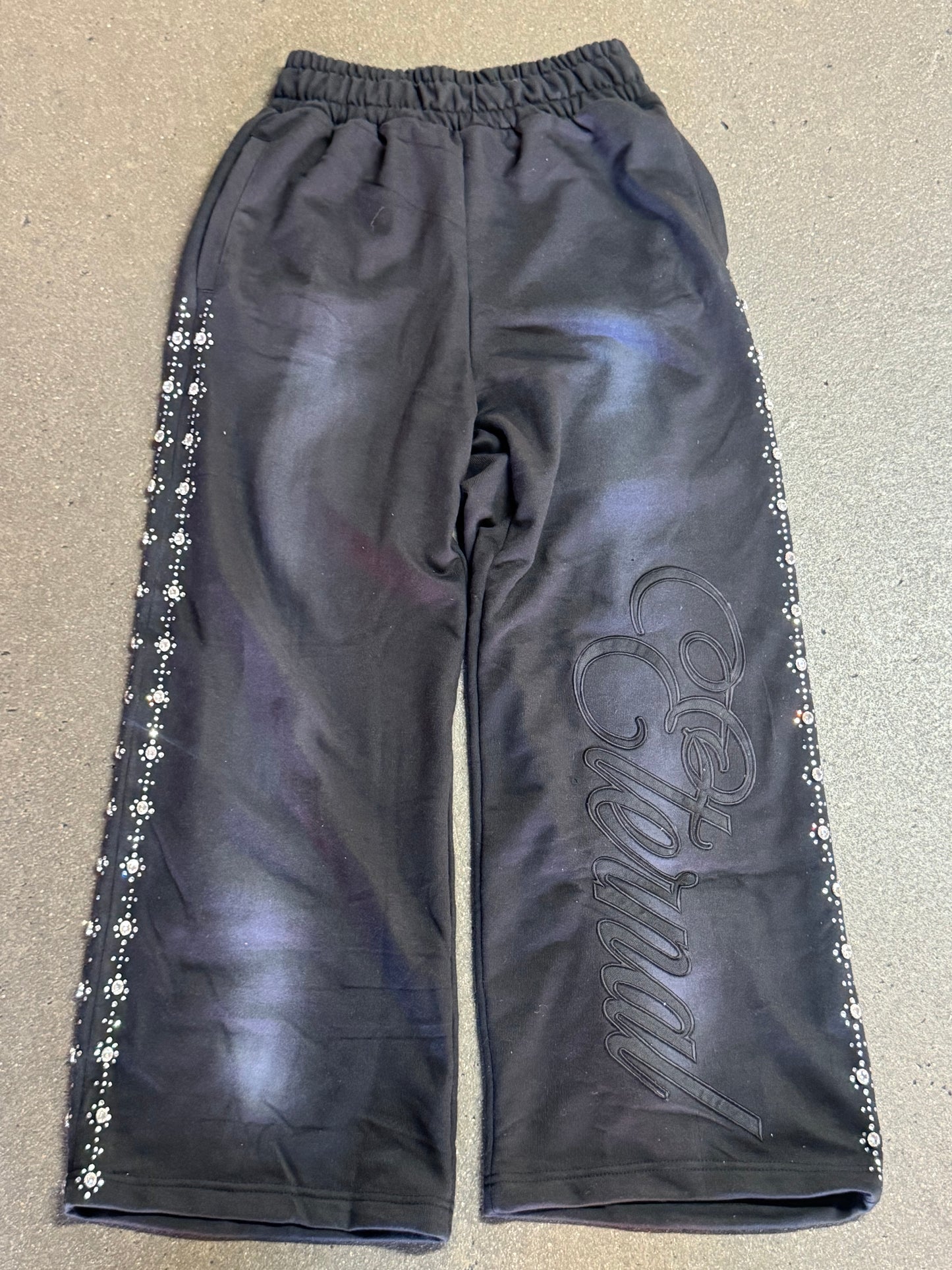 Black "ETERNAL" Oversized Sweatpants