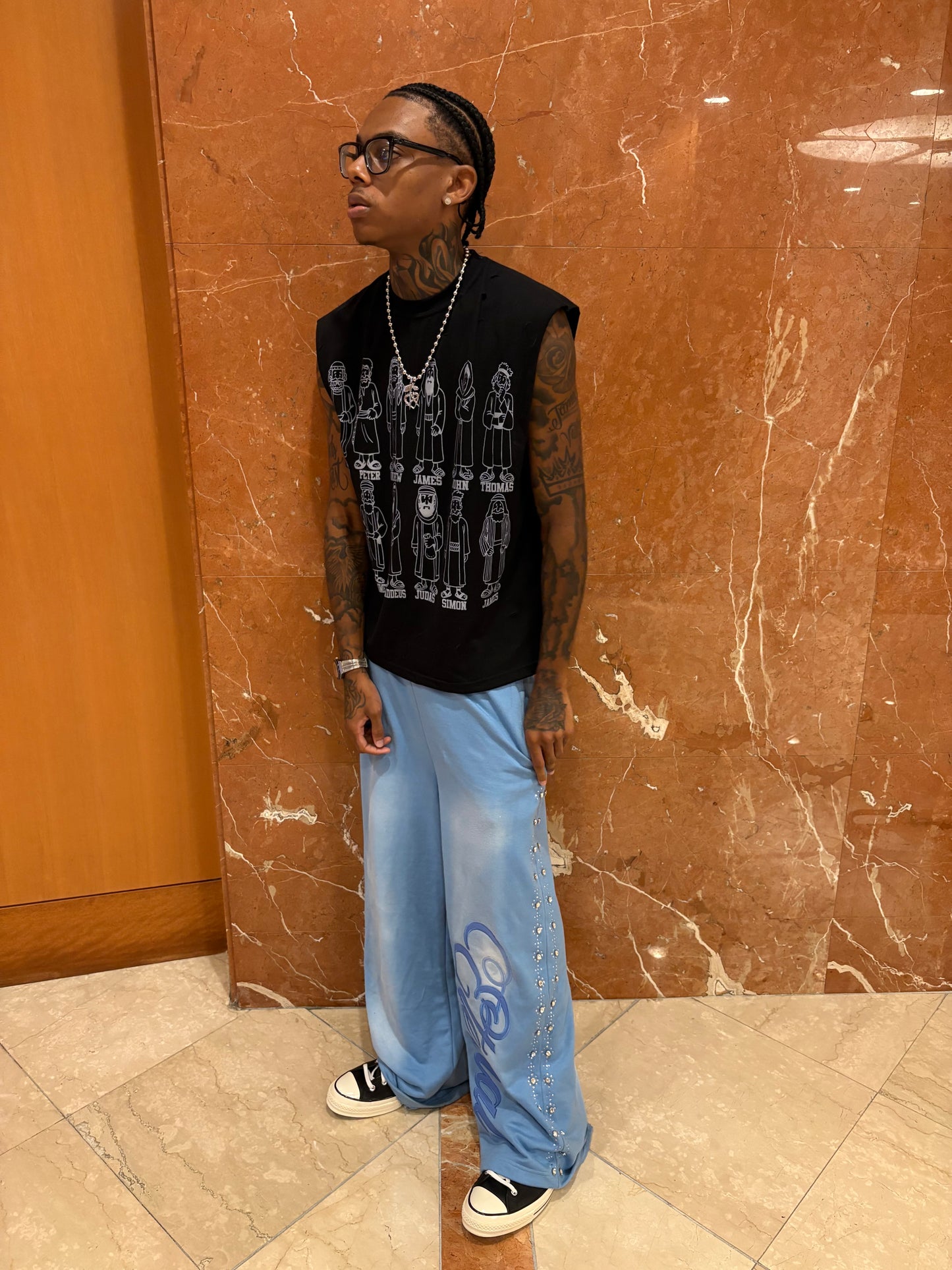 Blue "ETERNAL" Oversized Sweatpants