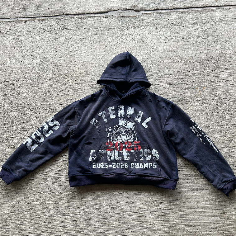Navy Blue "Eternal Athletics" Hoodie