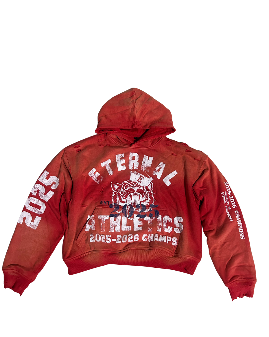 Red "Eternal Athletics" Hoodie